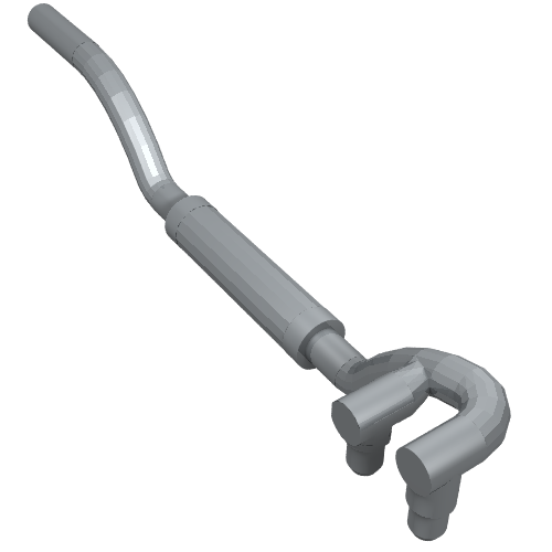 Exhaust Pipe Twin Inlet 11L Left