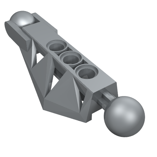 Large Figure Skeletal, Limb, with 2 Ball Joints, and 3 Holes (Rahkshi)