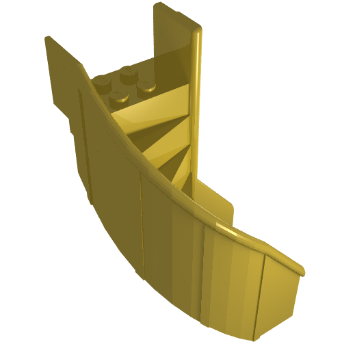 Stairs 6 x 6 x 9 1/3 Curved Enclosed