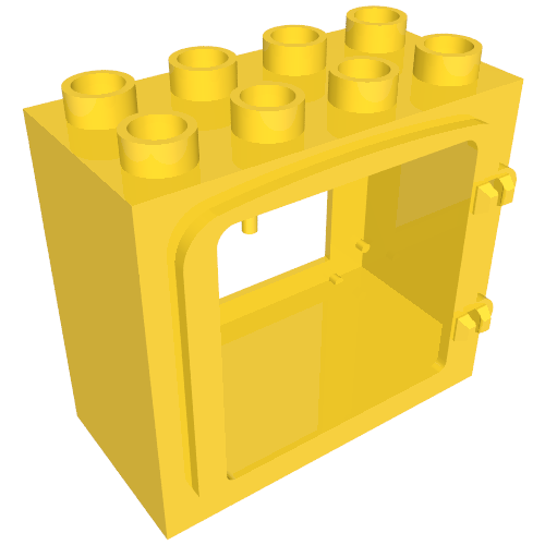 Duplo Door / Window Frame with Raised Door Outline, Completely Open Back