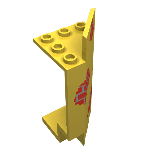 Panel 3 x 3 x 6 Corner with Scattered Bricks Print