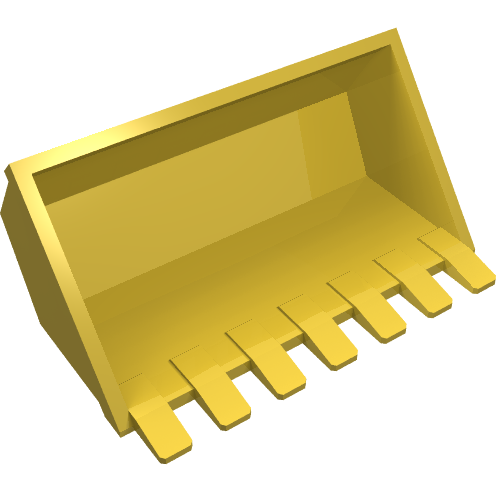 Construction Vehicle Bucket 7 Teeth 3 x 6 with Digger Bucket Arm Connection