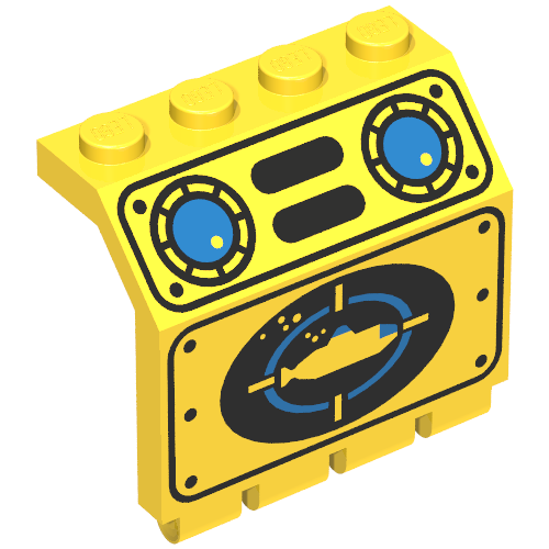 Hinge Panel 2 x 4 x 3 1/3 with Yellow Submarine Print