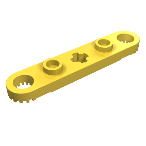 Technic Plate 1 x 5 with Toothed Ends, 2 Studs and Center Axle Hole