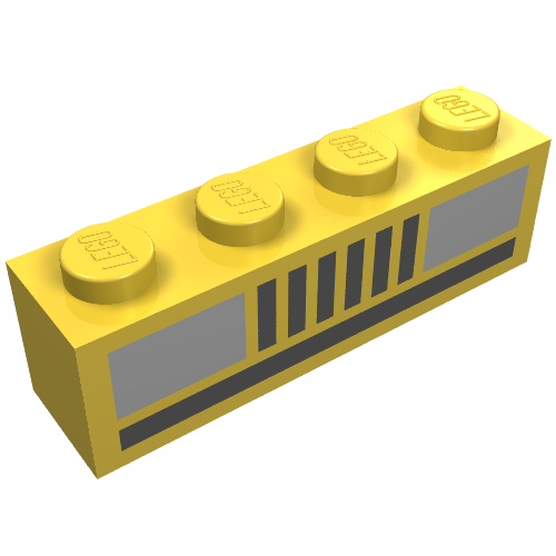 Brick 1 x 4 with Basic Car Headlights Print