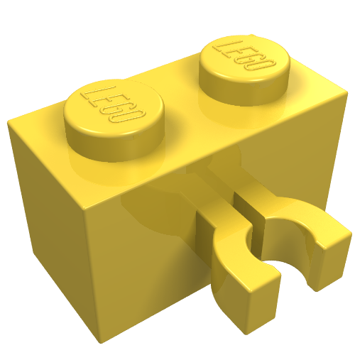 Brick Special 1 x 2 with Vertical Clip [Thick U Clip]
