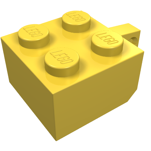 Hinge Brick 2 x 2 Locking with 1 Finger Vertical [No Axle Hole]