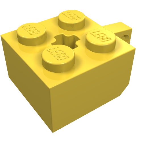 Hinge Brick 2 x 2 Locking with 1 Finger Vertical and Axle Hole [+ Opening]