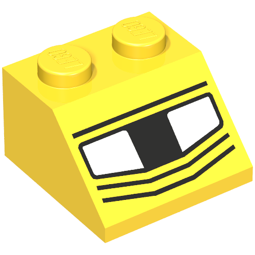 Slope 45° 2 x 2 with Headlights Print