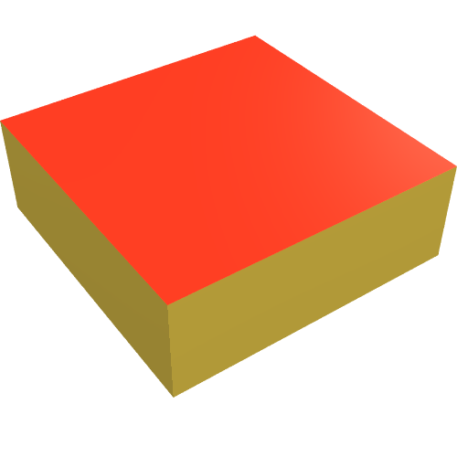 Tile 1 x 1 with Scala Red Top Print