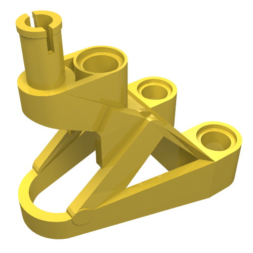 Large Figure Foot, 3 x 4 1/2 x 2 1/3 with Technic Pin Connector
