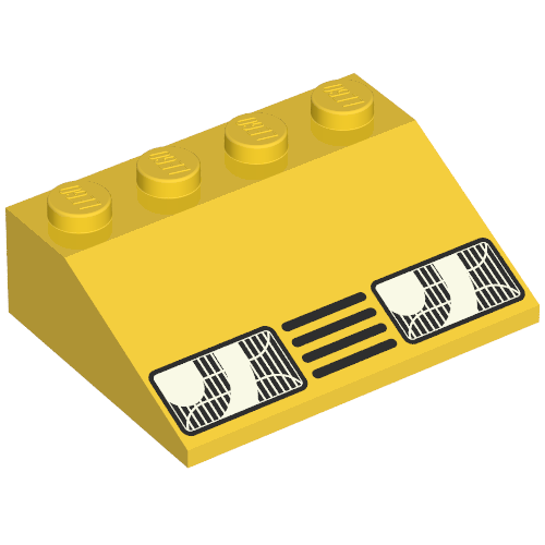 Slope 33° 3 x 4 with Headlights and Grill Print