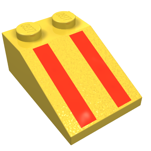 Slope 33° 3 x 2 with Red Stripes Print