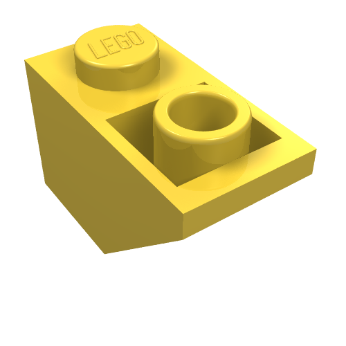 Slope Inverted 45° 2 x 1 [Old Type with Small Stud Hole]