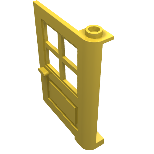 Door 1 x 4 x 5 with 4 Panes, Squared Base