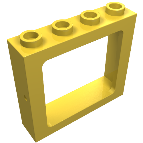 Window 1 x 4 x 3 Train with All Studs Hollow