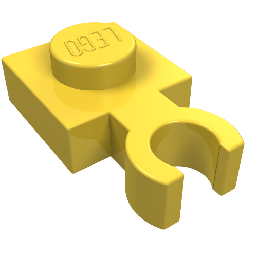 Plate Special 1 x 1 with Clip Vertical [Thin Open O Clip]