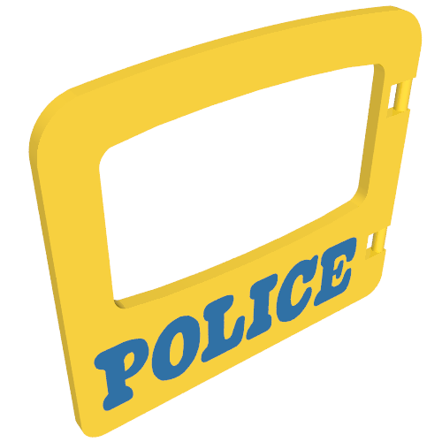 Duplo Door / Window with 'POLICE' Print