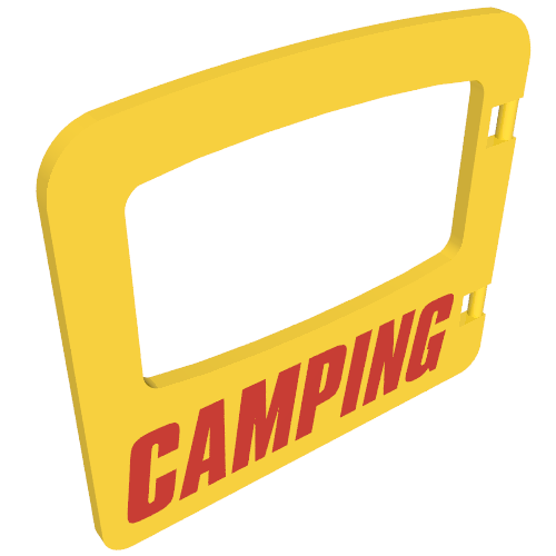 Duplo Door / Window with 'CAMPING' Print