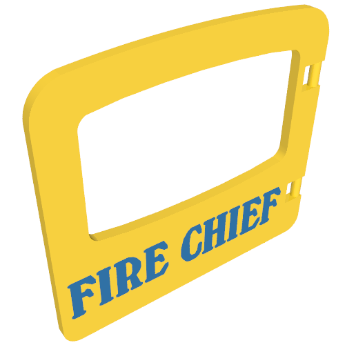 Duplo Door / Window with 'FIRE CHIEF' Print
