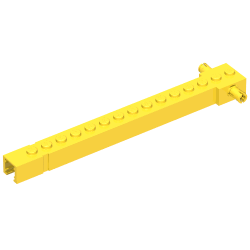 Crane Arm Outside, Wide, 15 Studs, End Notch, 2 Friction Pins