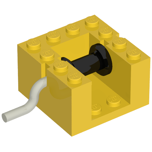 String Reel Winch 4 x 4 x 2 with Metal Handle, Black Drum