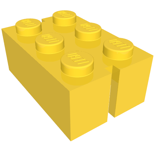 Brick 2 x 3 with 2 Slots on Short Sides