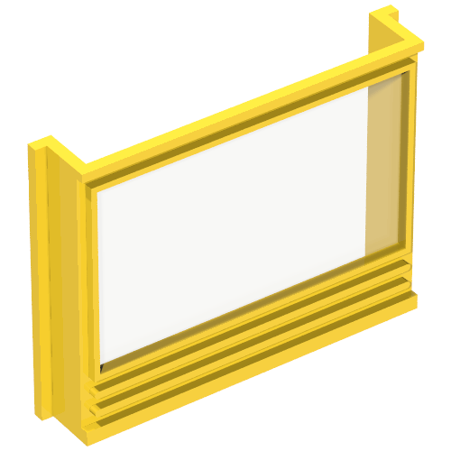 Window 1 x 6 x 4 Panorama with Glass for Slotted Bricks