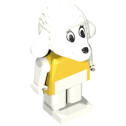 Fabuland Figure, Lucy Lamb (White Eyes)