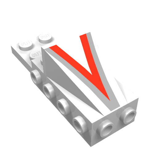 Brick Special, Cockpit Space Nose with Silver and Red V Print