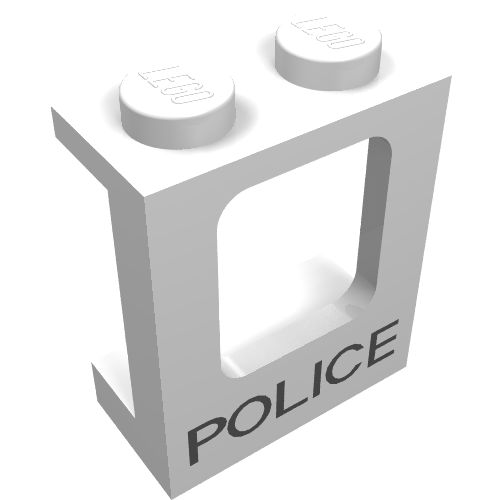 Window 1 x 2 x 2 Plane with 'POLICE' Print