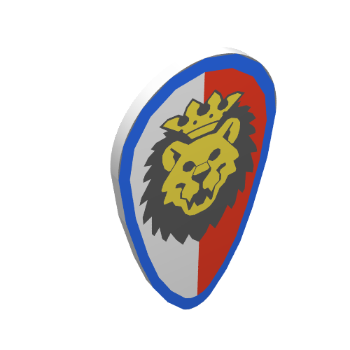 Shield Ovoid with Royal Knights Lion Head Print