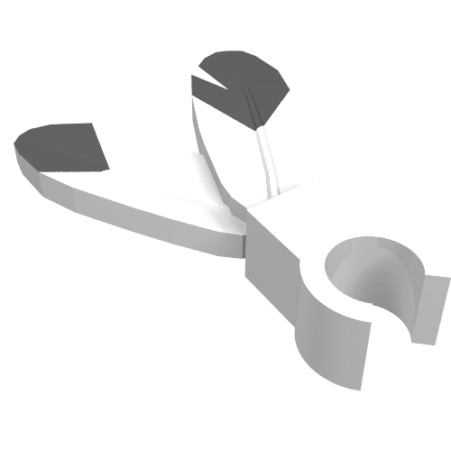 Plume / Feathers with Clip and Black Tip Print