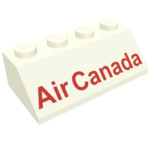 Slope 45° 2 x 4 with Red 'Air Canada' Print (Set 611-2)