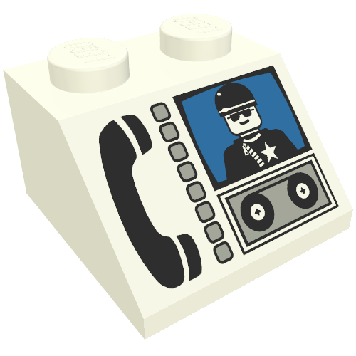 Slope 45° 2 x 2 with Phone and Minifig Print