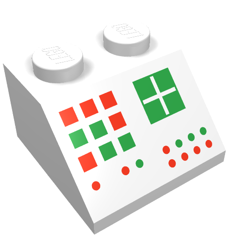 Slope 45° 2 x 2 with Computer Panel Print
