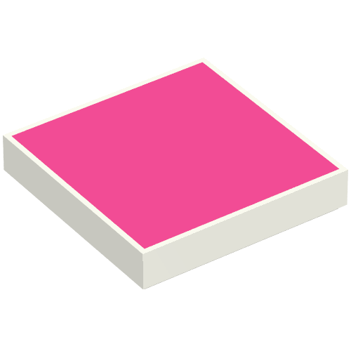 Tile 2 x 2 with Dark Pink Square Pattern