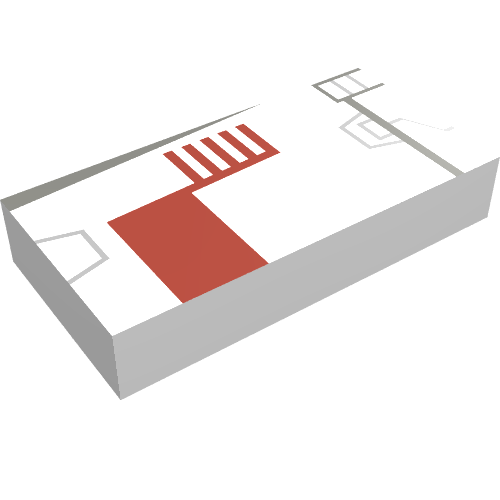 Tile 1 x 2 with X-wing Fighter Left Print