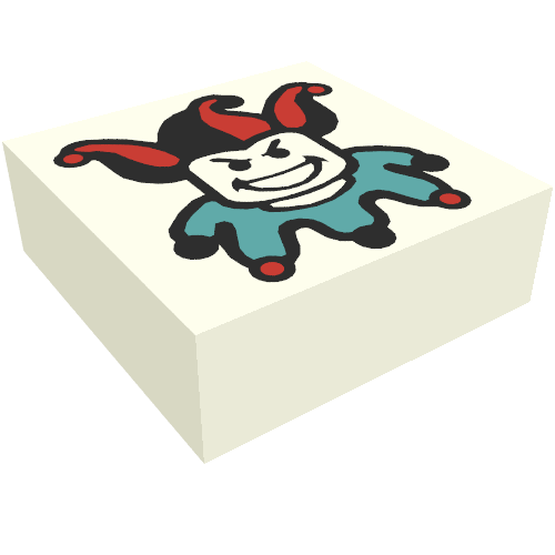 Tile 1 x 1 with Joker print