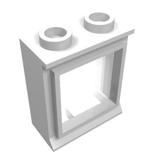 Window 1 x 2 x 2 Classic, Short Lip [with Glass]