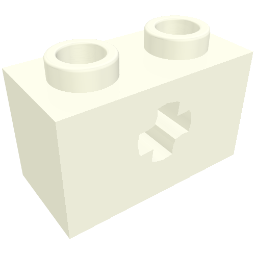 Technic Brick 1 x 2 with Axle Hole Type 2 [X Opening]