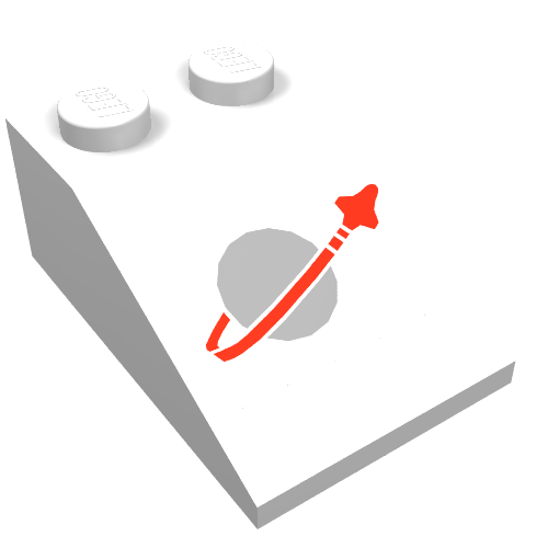 Slope 33° 3 x 2 with Classic Space Logo Print