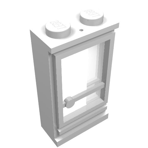 Door 1 x 2 x 3 Right, Solid Stud, Fixed Glass