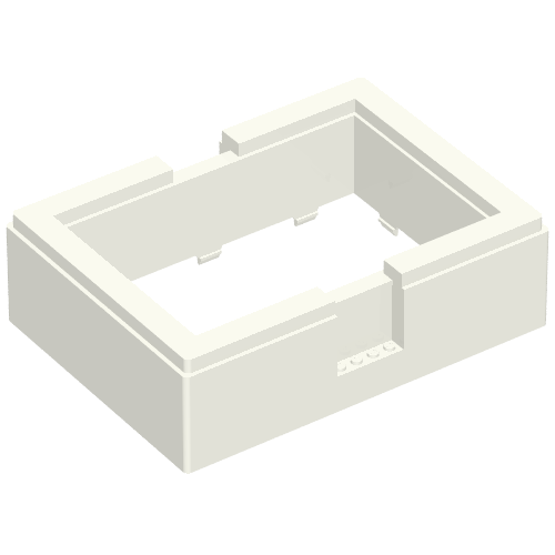 BYGGLEK Box Frame, 16 x 22 x 5, 1 x 4 x 3 Cutouts on Long Sides