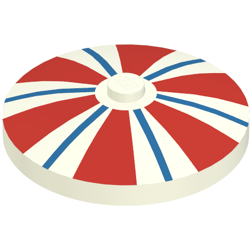 Dish 4 x 4 Inverted [Radar] with Blue and Red Stripes Print Space Radar