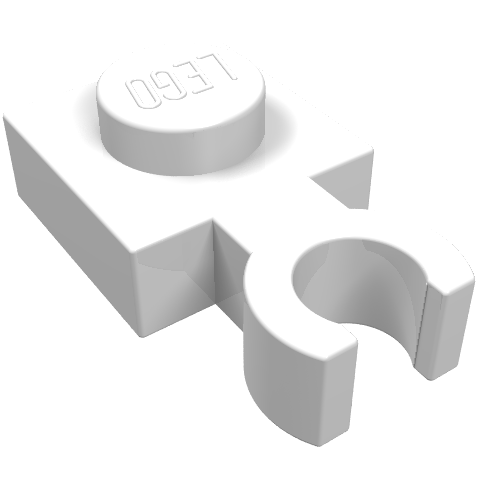 Plate Special 1 x 1 with Clip Vertical [Thin Open O Clip]