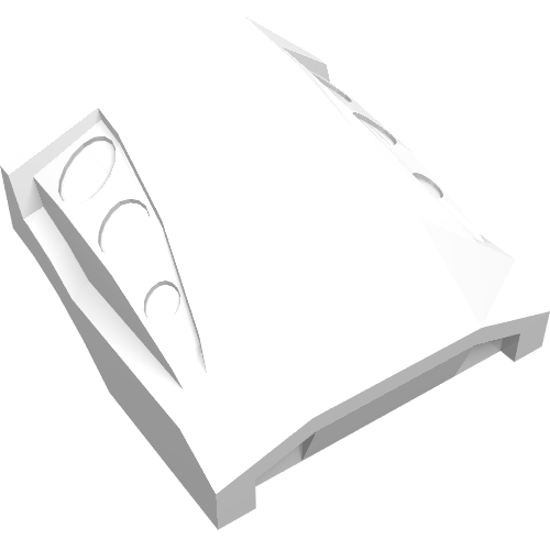 Slope Curved 2 x 2 No Studs - 3 Recessed Side Ports