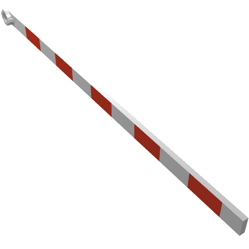 Train Level Crossing Gate Type 2 with Red Stripes Print