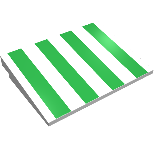Slope 10° 6 x 8 with Green Stripes Print