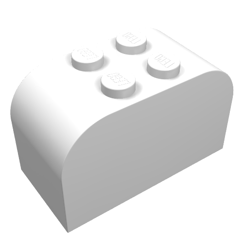 Brick Curved 2 x 4 x 2 Double [Plain]